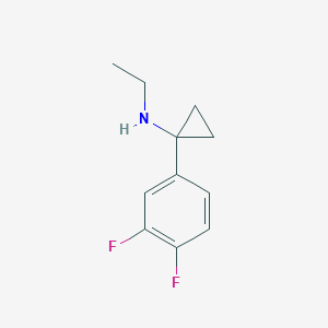 molecular formula C11H13F2N B1413757 1-(3,4-Difluorophenyl)-N-ethylcyclopropan-1-amine CAS No. 1862690-01-4