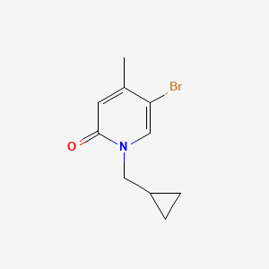 molecular formula C10H12BrNO B1413758 5-Bromo-1-(cyclopropylmethyl)-4-methyl-1,2-dihydropyridin-2-one CAS No. 1882309-66-1