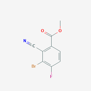 molecular formula C9H5BrFNO2 B1413760 Methyl 3-bromo-2-cyano-4-fluorobenzoate CAS No. 1805590-97-9