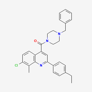 molecular formula C30H30ClN3O B14137604 (4-Benzylpiperazin-1-yl)[7-chloro-2-(4-ethylphenyl)-8-methylquinolin-4-yl]methanone CAS No. 669728-61-4