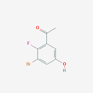 molecular formula C8H6BrFO2 B1413761 3'-Bromo-2'-fluoro-5'-hydroxyacetophenone CAS No. 1807234-77-0