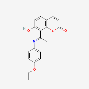 8-(1-((4-Ethoxyphenyl)imino)ethyl)-7-hydroxy-4-methyl-2H-chromen-2-one