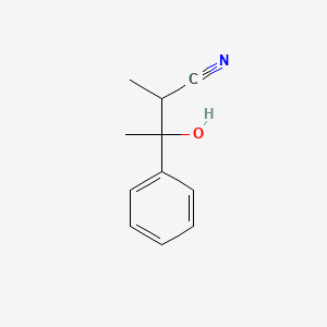 molecular formula C11H13NO B14137635 3-Hydroxy-2-methyl-3-phenylbutanenitrile CAS No. 105041-69-8