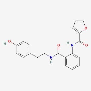 molecular formula C20H18N2O4 B14137648 N-[2-[2-(4-hydroxyphenyl)ethylcarbamoyl]phenyl]furan-2-carboxamide CAS No. 903854-25-1