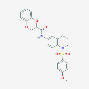 N-(1-((4-methoxyphenyl)sulfonyl)-1,2,3,4-tetrahydroquinolin-6-yl)-2,3-dihydrobenzo[b][1,4]dioxine-2-carboxamide