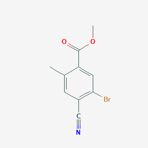 molecular formula C10H8BrNO2 B1413766 Methyl 5-bromo-4-cyano-2-methylbenzoate CAS No. 1805488-07-6