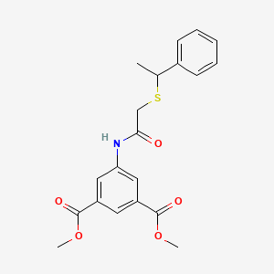 Dimethyl 5-({[(1-phenylethyl)sulfanyl]acetyl}amino)benzene-1,3-dicarboxylate