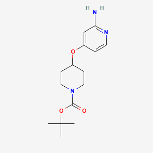 molecular formula C15H23N3O3 B14137675 Tert-butyl 4-[(2-aminopyridin-4-yl)oxy]piperidine-1-carboxylate 