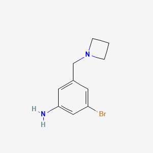 molecular formula C10H13BrN2 B1413768 3-[(Azetidin-1-yl)methyl]-5-bromoaniline CAS No. 1862450-90-5