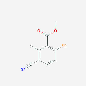 molecular formula C10H8BrNO2 B1413769 Methyl 6-bromo-3-cyano-2-methylbenzoate CAS No. 1807019-45-9