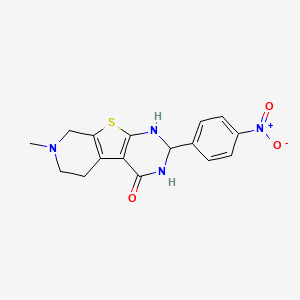 11-Methyl-5-(4-nitrophenyl)-8-thia-4,6,11-triazatricyclo[7.4.0.02,7]trideca-1(9),2(7)-dien-3-one