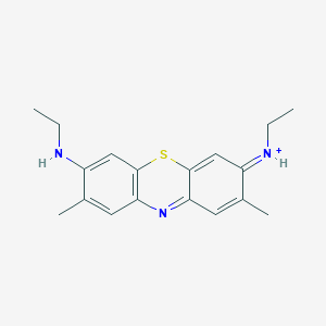 molecular formula C18H22N3S+ B14137722 Phenothiazin-5-ium, 3,7-bis(ethylamino)-2,8-dimethyl- CAS No. 10309-89-4