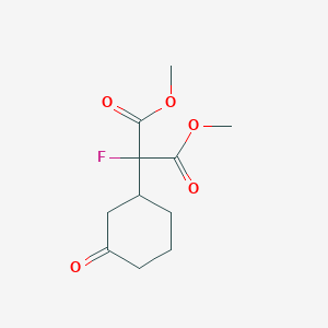 molecular formula C11H15FO5 B14137726 Dimethyl fluoro(3-oxocyclohexyl)propanedioate CAS No. 88942-63-6