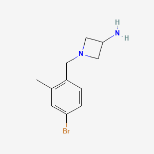 1-[(4-Bromo-2-methylphenyl)methyl]azetidin-3-amine