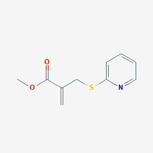 molecular formula C10H11NO2S B14137730 Methyl 2-{[(pyridin-2-yl)sulfanyl]methyl}prop-2-enoate CAS No. 89295-37-4