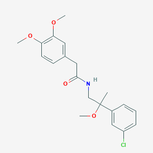 molecular formula C20H24ClNO4 B14137742 N-(2-(3-chlorophenyl)-2-methoxypropyl)-2-(3,4-dimethoxyphenyl)acetamide 