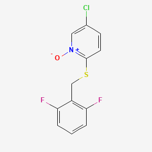 molecular formula C12H8ClF2NOS B14137764 5-Chloro-2-{[(2,6-difluorophenyl)methyl]sulfanyl}-1-oxo-1lambda~5~-pyridine CAS No. 88965-58-6