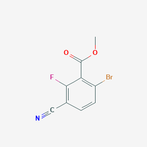 molecular formula C9H5BrFNO2 B1413778 Methyl 6-bromo-3-cyano-2-fluorobenzoate CAS No. 1805484-74-5