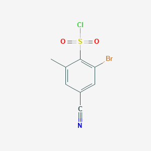 2-Bromo-4-cyano-6-methylbenzenesulfonyl chloride