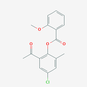 2-Acetyl-4-chloro-6-methylphenyl 2-methoxybenzoate