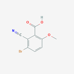 molecular formula C9H6BrNO3 B1413789 3-Bromo-2-cyano-6-methoxybenzoic acid CAS No. 1804402-05-8