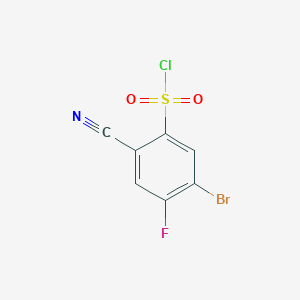 molecular formula C7H2BrClFNO2S B1413792 5-Bromo-2-cyano-4-fluorobenzenesulfonyl chloride CAS No. 1805583-73-6