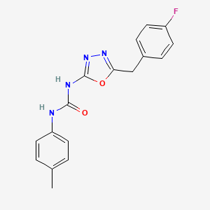 1-(5-(4-Fluorobenzyl)-1,3,4-oxadiazol-2-yl)-3-(p-tolyl)urea