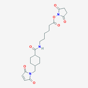 molecular formula C22H29N3O7 B014138 N-Succinimidyl 6-[[4-(Maleimidomethyl)cyclohexyl]carboxamido] Caproate CAS No. 125559-00-4
