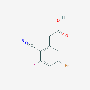 molecular formula C9H5BrFNO2 B1413800 5-Bromo-2-cyano-3-fluorophenylacetic acid CAS No. 1806062-01-0