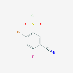 molecular formula C7H2BrClFNO2S B1413802 2-Bromo-5-cyano-4-fluorobenzenesulfonyl chloride CAS No. 1806847-90-4