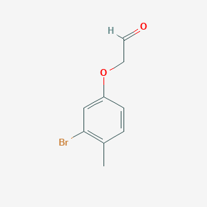 molecular formula C9H9BrO2 B1413803 2-(3-Bromo-4-methylphenoxy)acetaldehyde CAS No. 1857217-85-6