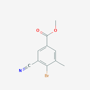 molecular formula C10H8BrNO2 B1413807 Methyl 4-bromo-3-cyano-5-methylbenzoate CAS No. 1805488-05-4