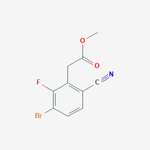 Methyl 3-bromo-6-cyano-2-fluorophenylacetate