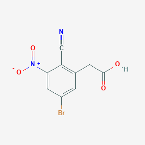 5-Bromo-2-cyano-3-nitrophenylacetic acid
