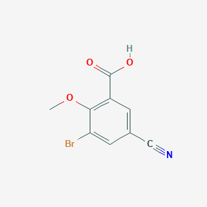 3-Bromo-5-cyano-2-methoxybenzoic acid