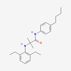 N-(4-Butylphenyl)-N~2~-(2,6-diethylphenyl)-2-methylalaninamide