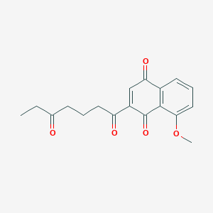 8-Methoxy-2-(5-oxoheptanoyl)naphthalene-1,4-dione