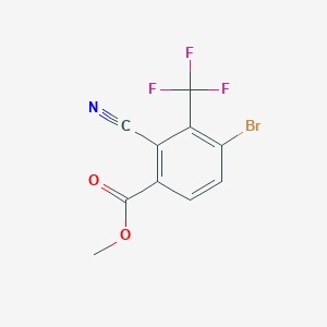 molecular formula C10H5BrF3NO2 B1413830 Methyl 4-bromo-2-cyano-3-(trifluoromethyl)benzoate CAS No. 1807048-02-7