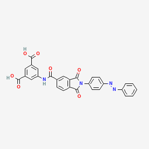 5-{[(1,3-dioxo-2-{4-[(E)-phenyldiazenyl]phenyl}-2,3-dihydro-1H-isoindol-5-yl)carbonyl]amino}benzene-1,3-dicarboxylic acid