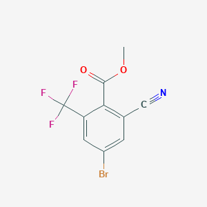 molecular formula C10H5BrF3NO2 B1413831 Methyl 4-bromo-2-cyano-6-(trifluoromethyl)benzoate CAS No. 1807213-71-3