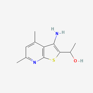 1-(3-Amino-4,6-dimethylthieno[2,3-B]pyridin-2-YL)ethanol