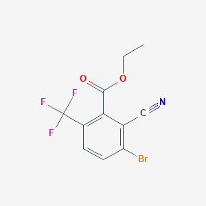 Ethyl 3-bromo-2-cyano-6-(trifluoromethyl)benzoate
