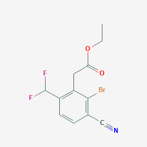 Ethyl 2-bromo-3-cyano-6-(difluoromethyl)phenylacetate