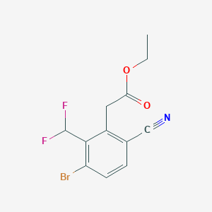 Ethyl 3-bromo-6-cyano-2-(difluoromethyl)phenylacetate