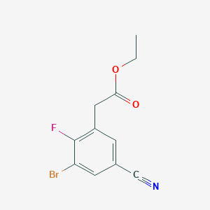 Ethyl 3-bromo-5-cyano-2-fluorophenylacetate