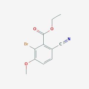 molecular formula C11H10BrNO3 B1413849 Ethyl 2-bromo-6-cyano-3-methoxybenzoate CAS No. 1806852-18-5