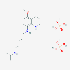 Quinoline, 1,2,3,4-tetrahydro-8-((5-(isopropylamino)pentyl)amino)-6-methoxy-, diphosphate