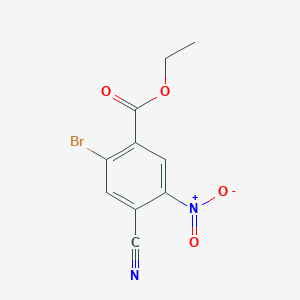 molecular formula C10H7BrN2O4 B1413855 Ethyl 2-bromo-4-cyano-5-nitrobenzoate CAS No. 1805597-56-1