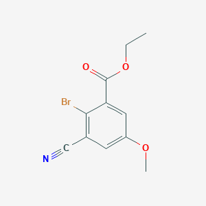 molecular formula C11H10BrNO3 B1413856 Ethyl 2-bromo-3-cyano-5-methoxybenzoate CAS No. 1805413-99-3