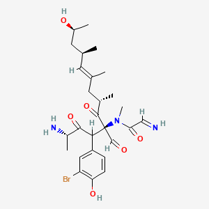 Cyclo(L-alanyl-(2S,4E,6R,8S)-8-hydroxy-2,4,6-trimethyl-4-nonenoylglycyl-3-bromo-N-methyl-D-tyrosyl)